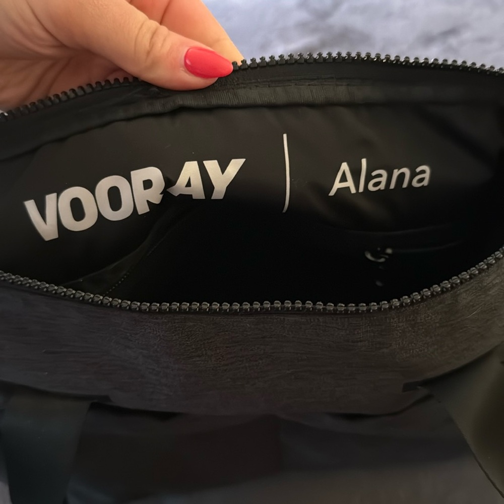 Vooray Alana mini duffle bag in black/dark grey